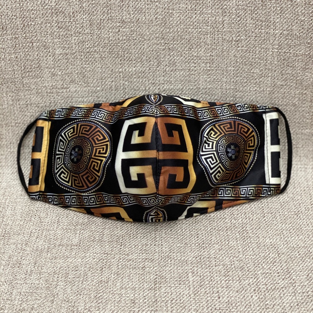 Maze Unisex Washable Face Mask - Black Gold - Picture 2 of 2